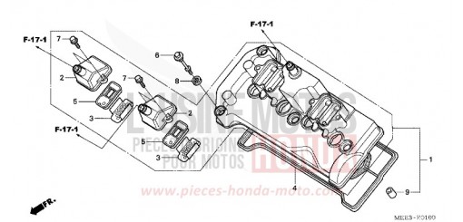 COUVERCLE DE CULASSE CBR600RR4 de 2004